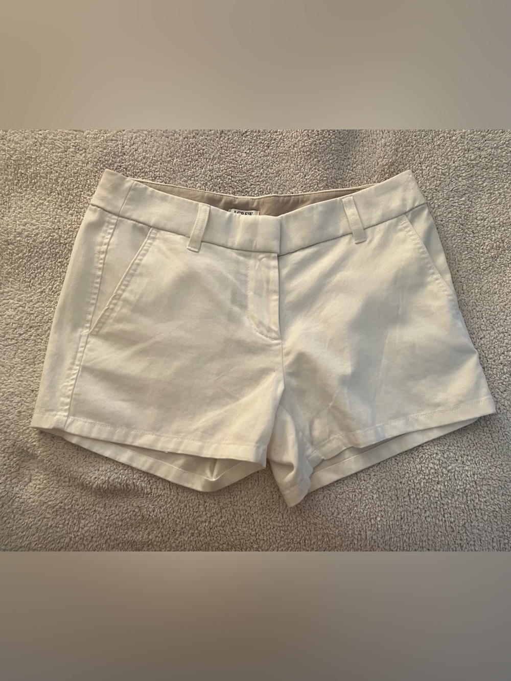 J. Crew Women's White Tailored Chino Shorts Size 0